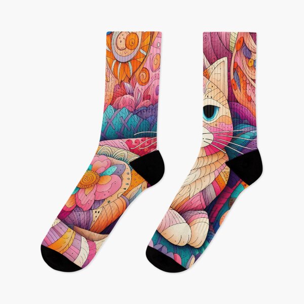 Item preview, Colourful cat designed and sold by Lupappdesigns.