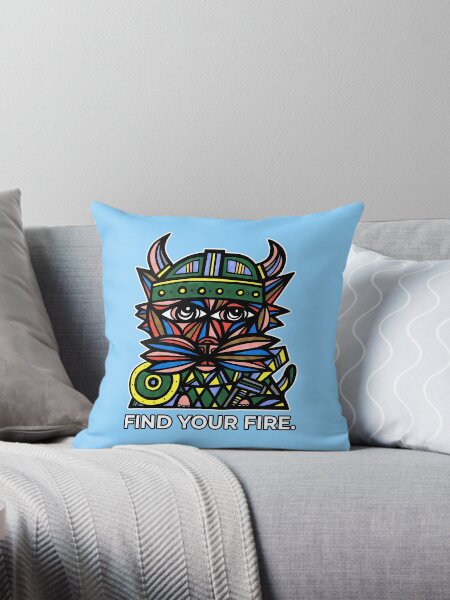 "Find Your Fire." Throw Pillow