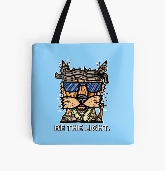 "Be the Light." All Over Print Tote Bag