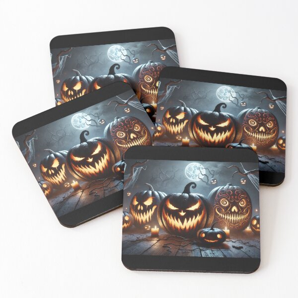 Item preview, Moonlit Menace: The Gathering of Haunted Pumpkins designed and sold by WheelieGdArt.