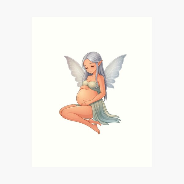 Item preview, Pregnant Fairy Woman designed and sold by KireiCanvas.