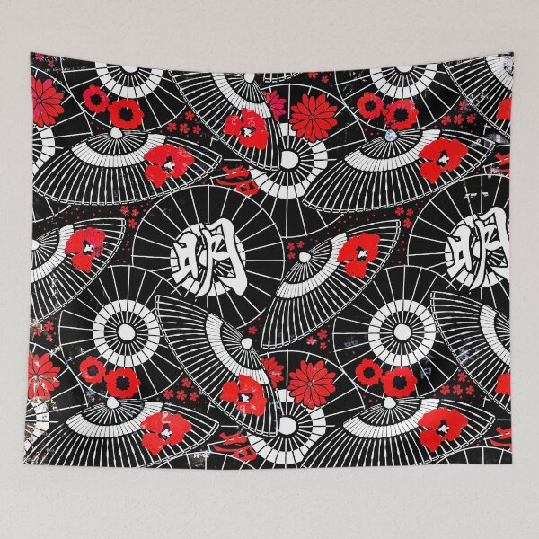 Item preview, Vintage Asian Parasol Pattern In Red, Black And White  designed and sold by DEC02.