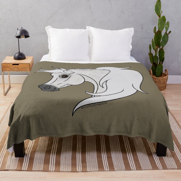 Item preview, Cartoon Fleabitten Gray Arabian Horse. designed and sold by DappledMoon.