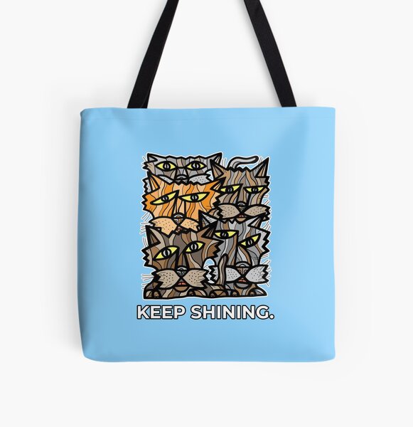 "Keep Shining." All Over Print Tote Bag