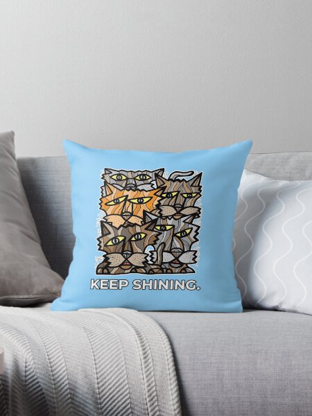 "Keep Shining." Throw Pillow