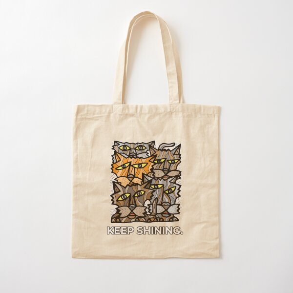 "Keep Shining." Cotton Tote Bag