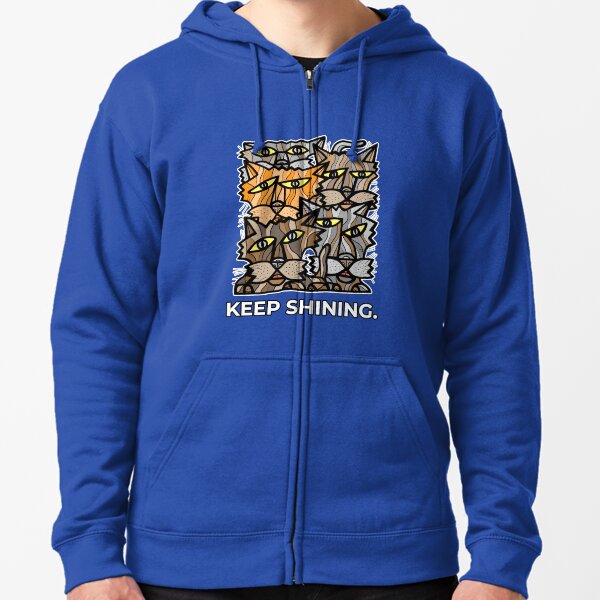 "Keep Shining." Zipped Hoodie