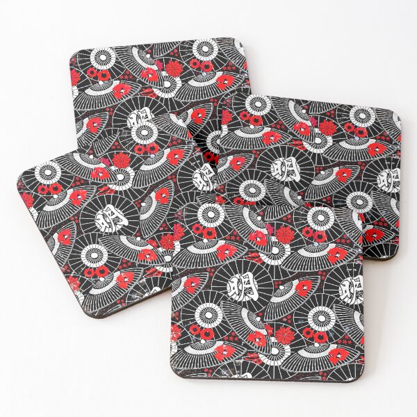 Item preview, Vintage Asian Parasol Pattern In Red, Black And White  designed and sold by DEC02.
