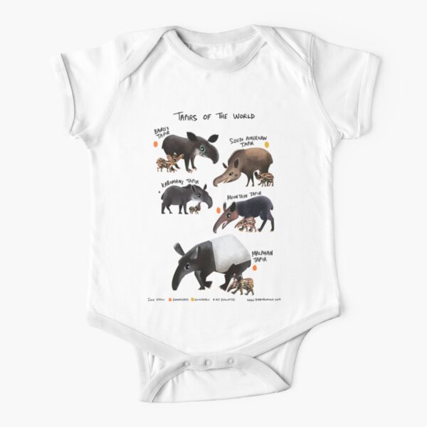 Tapirs of the World Short Sleeve Baby One-Piece