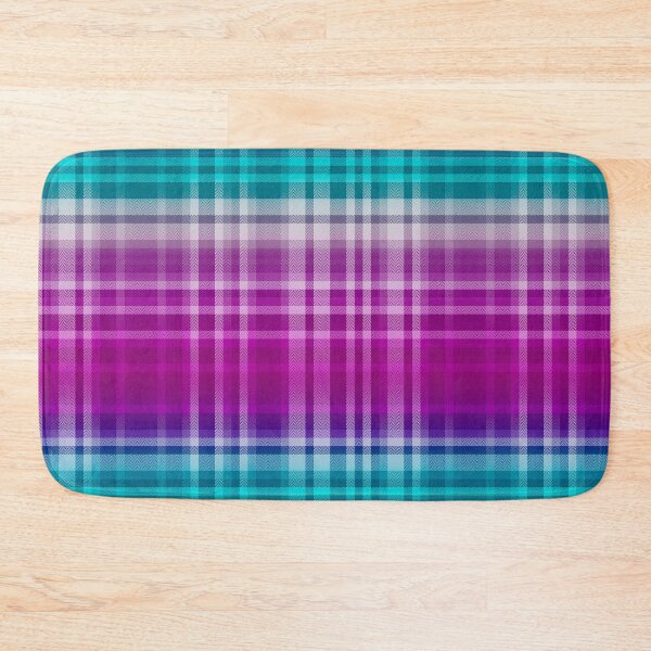 Item preview, Preppy plaid pattern ombre purple and blue designed and sold by FatBirdie.