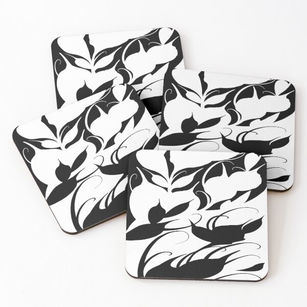 Item preview, White vintage vector leaves designed and sold by 7Delamancha.