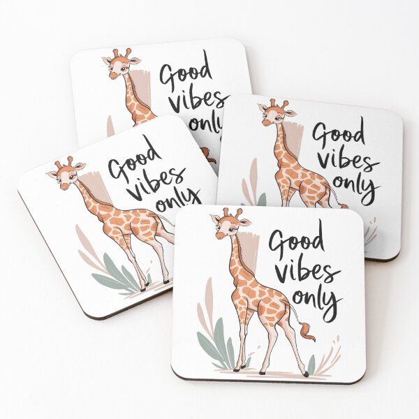Item preview, giraffe cute on good vibes only designed and sold by KennerTH.
