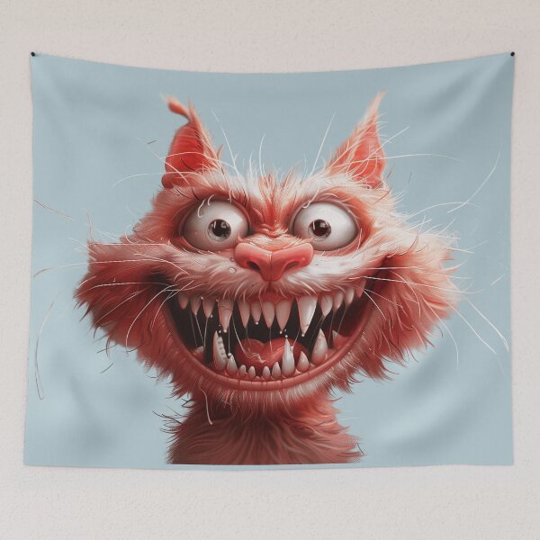 Item preview, CRAZY CAT FUNNY CARTOON VISCIOUS WILD designed and sold by NikoDeeko.