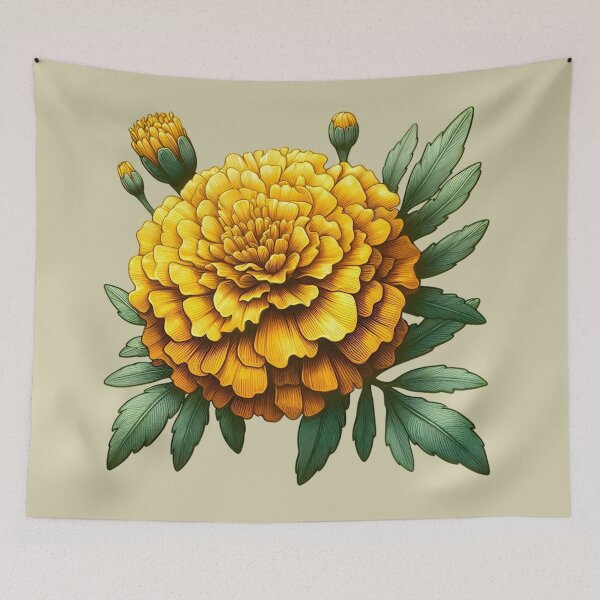 Item preview, Marigold Flowers designed and sold by GraphicsClub.