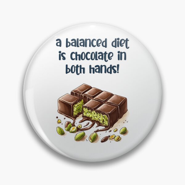 Item preview, A Balanced Diet is Chocolate Kunafa in Both Hands! Funny Dubai Kunafa Creamy Pistachios Meme designed and sold by FUNqoosh.