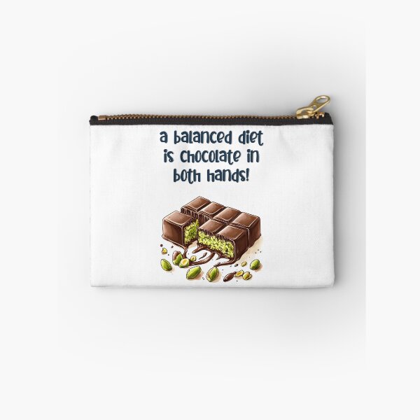 Item preview, A Balanced Diet is Chocolate Kunafa in Both Hands! Funny Dubai Kunafa Creamy Pistachios Meme designed and sold by FUNqoosh.
