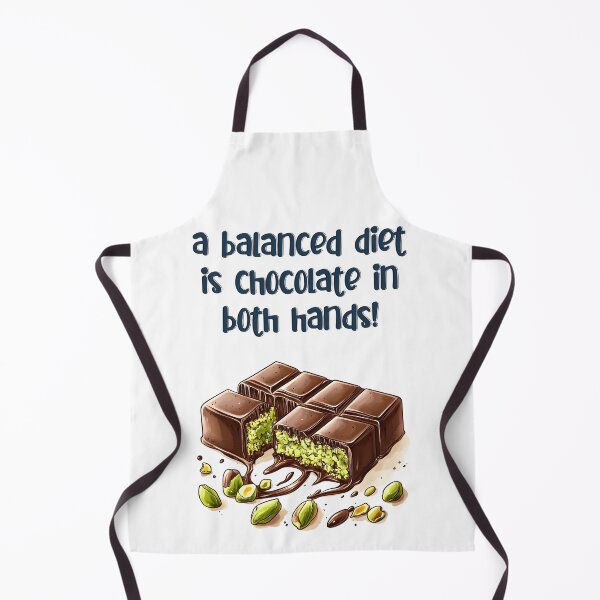 Item preview, A Balanced Diet is Chocolate Kunafa in Both Hands! Funny Dubai Kunafa Creamy Pistachios Meme designed and sold by FUNqoosh.