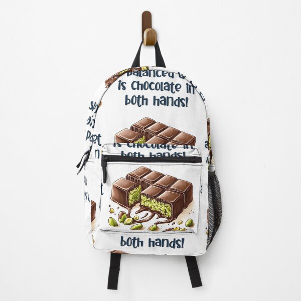 Item preview, A Balanced Diet is Chocolate Kunafa in Both Hands! Funny Dubai Kunafa Creamy Pistachios Meme designed and sold by FUNqoosh.