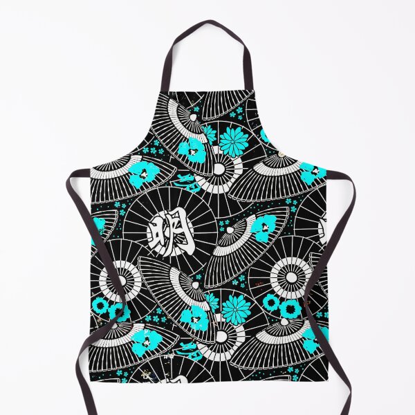 Item preview, Vintage Asian Parasol Pattern In Aqua, Black And White designed and sold by DEC02.
