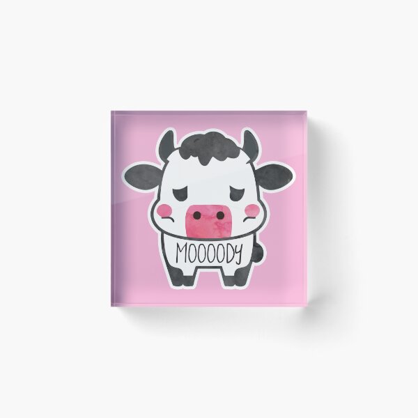 Item preview, Udderly Amoosing: The 'Mooody' Cow Sticker for Every Mood Swing designed and sold by hitechmom.