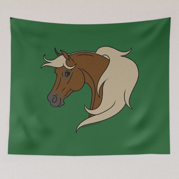 Item preview, Cartoon Chestnut Arabian Horse with Flaxen Mane designed and sold by DappledMoon.