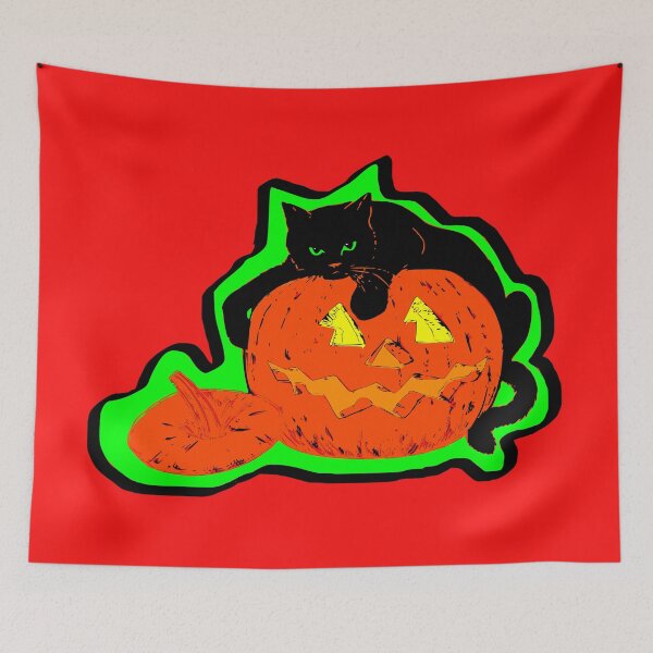 Item preview, Halloween Cat Pumpkin designed and sold by DesignFantazia.