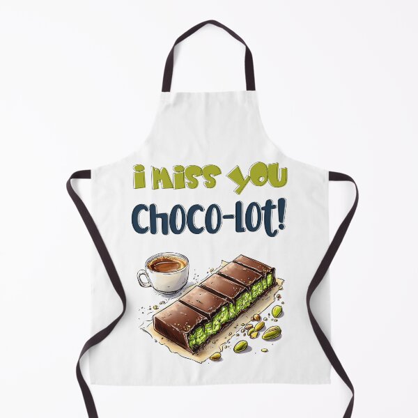 Item preview, I Miss You Choco-lot! – Pistachio Stuffed Dubai Chocolate Kunafa Foodie Humor Wordplay designed and sold by FUNqoosh.
