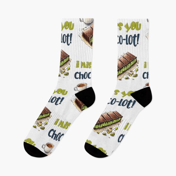 Item preview, I Miss You Choco-lot! – Pistachio Stuffed Dubai Chocolate Kunafa Foodie Humor Wordplay designed and sold by FUNqoosh.