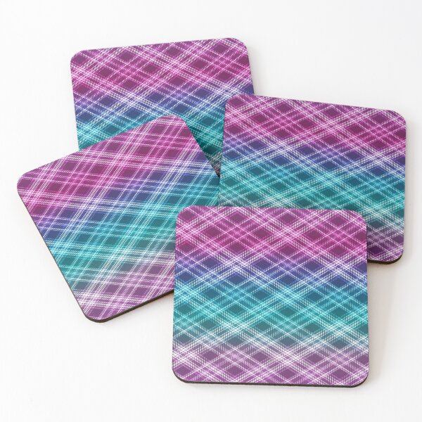Item preview, Preppy plaid Diamond pattern ombre purple and blue designed and sold by FatBirdie.
