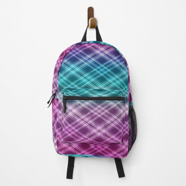 Item preview, Preppy plaid Diamond pattern ombre purple and blue designed and sold by FatBirdie.