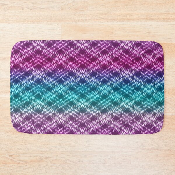 Item preview, Preppy plaid Diamond pattern ombre purple and blue designed and sold by FatBirdie.