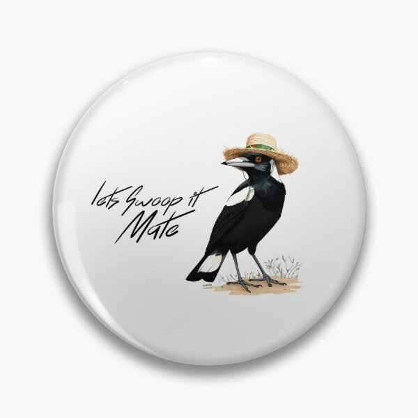 Item preview, Magpie Swooping Season White designed and sold by Dactyldesign.