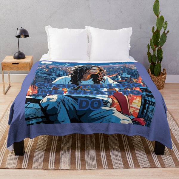Item preview, Deja de decirme qué hacer – Arte de Night City Rooftop Rebellion designed and sold by MelissaMelovich.