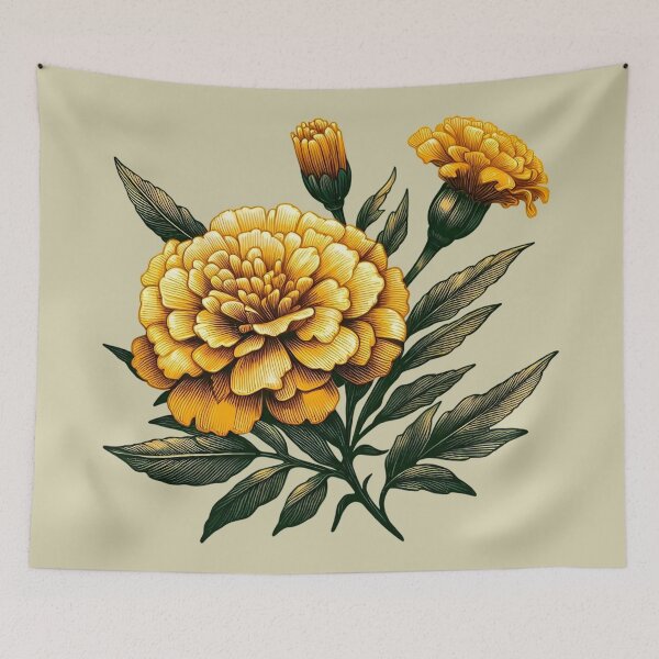 Item preview, Marigold Flowers designed and sold by GraphicsClub.