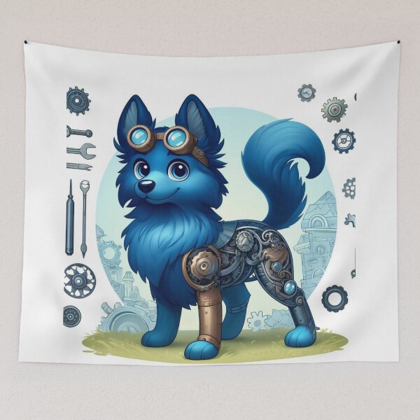 Item preview, Steampunk Blue German Shepherd designed and sold by Sillytoe.