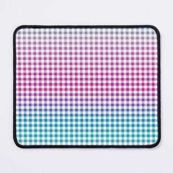Item preview, gingham preppy pattern ombre purple and blue designed and sold by FatBirdie.