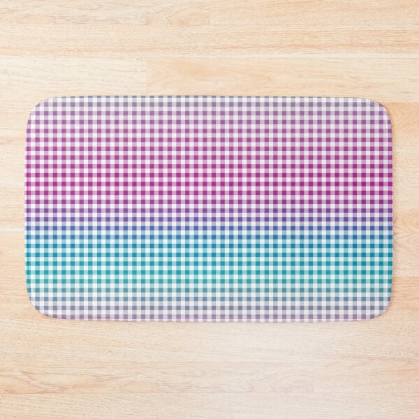 Item preview, gingham preppy pattern ombre purple and blue designed and sold by FatBirdie.