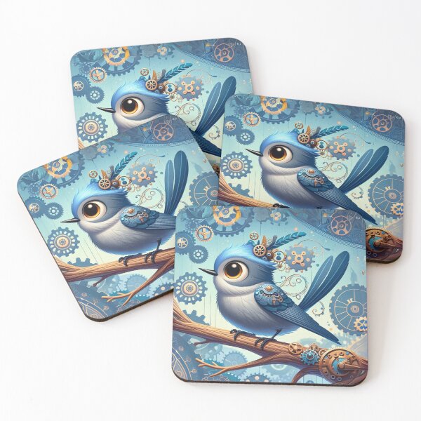 Item preview, Steampunk Blue Gray Gnatcatcher designed and sold by Sillytoe.