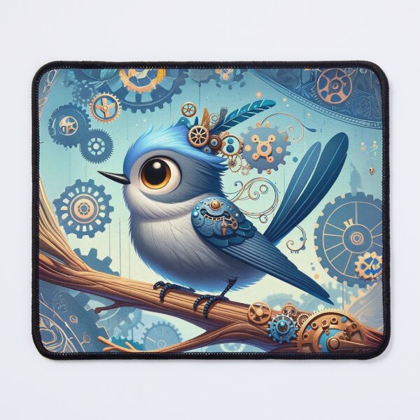 Item preview, Steampunk Blue Gray Gnatcatcher designed and sold by Sillytoe.