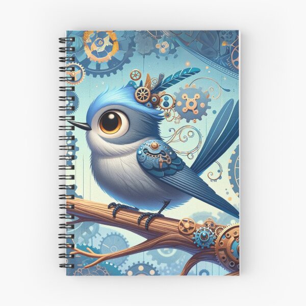 Item preview, Steampunk Blue Gray Gnatcatcher designed and sold by Sillytoe.