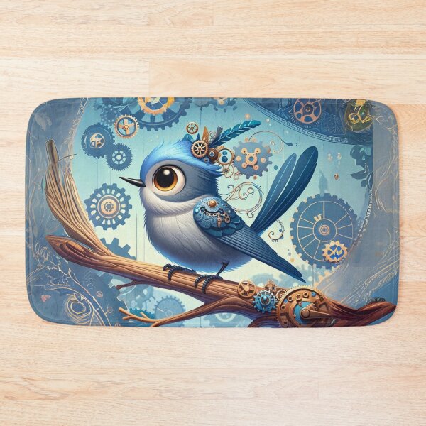 Item preview, Steampunk Blue Gray Gnatcatcher designed and sold by Sillytoe.