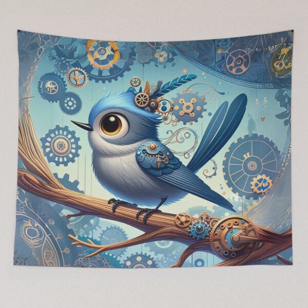 Item preview, Steampunk Blue Gray Gnatcatcher designed and sold by Sillytoe.