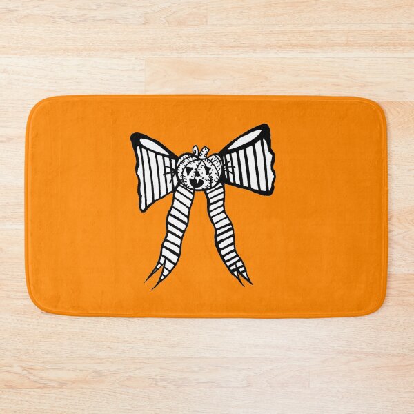 Item preview, Gothic Punk Bow Tie Ribbon Hair Bow Pumpkin Stripes Grayscale designed and sold by KayTurtless.