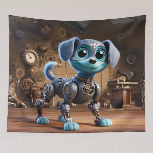 Item preview, Steampunk Blue Lacy Dog designed and sold by Sillytoe.