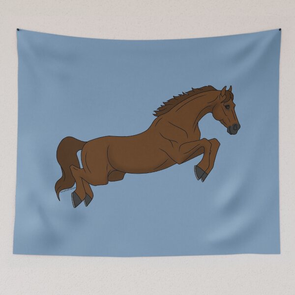 Item preview, Cartoon Chestnut Jumping Horse designed and sold by DappledMoon.