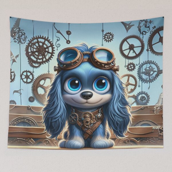 Item preview, Steampunk Blue Picardy Spaniel designed and sold by Sillytoe.