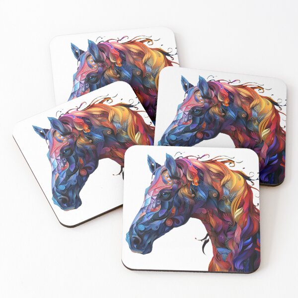 Item preview, Prism Fractal Horse, gift for horse lovers, gift for her designed and sold by ANotiontoKnit.