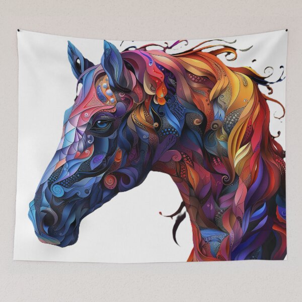 Item preview, Prism Fractal Horse, gift for horse lovers, gift for her designed and sold by ANotiontoKnit.