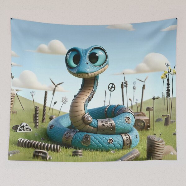 Item preview, Steampunk Blue Racer Snake designed and sold by Sillytoe.