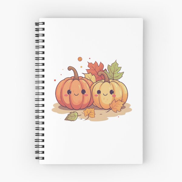 Item preview, Whimsical Autumn Pumpkins & Falling Leaves – Cozy Fall Illustration designed and sold by sirenandscript.